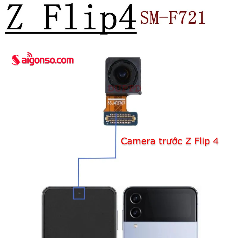 camera trước z flip 4